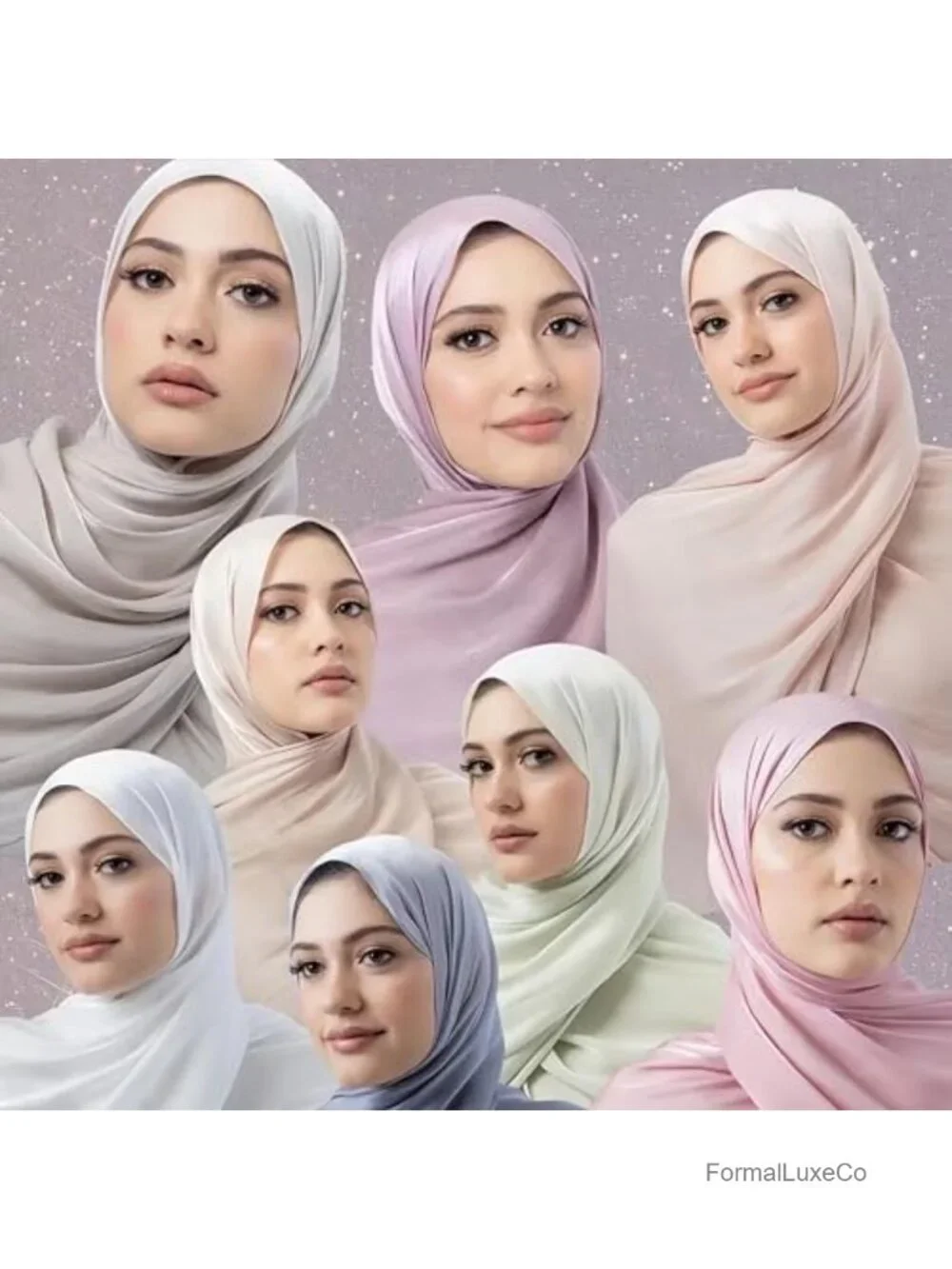 Organza Crepe Scarf Shawl Wrap Head Hijab Lightweight Sheer Flowy